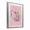 Stupell Industries Cat With Christmas Lights Pink Framed Print Under Glass, design by Hillary Holt